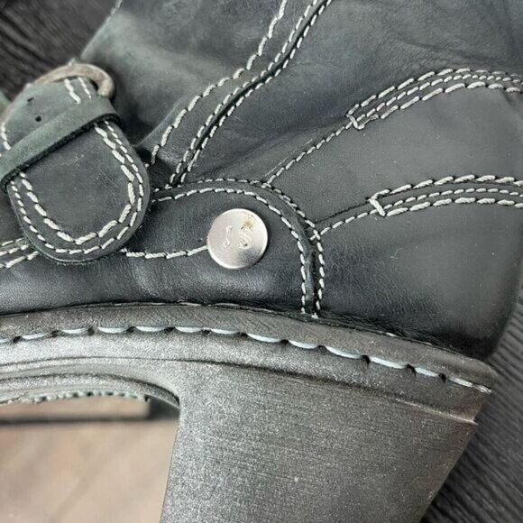 Josef Seibel Women’s Size 38 Spirit of Nature Dark Grey Leather Moto Style Boot - Picture 14 of 15